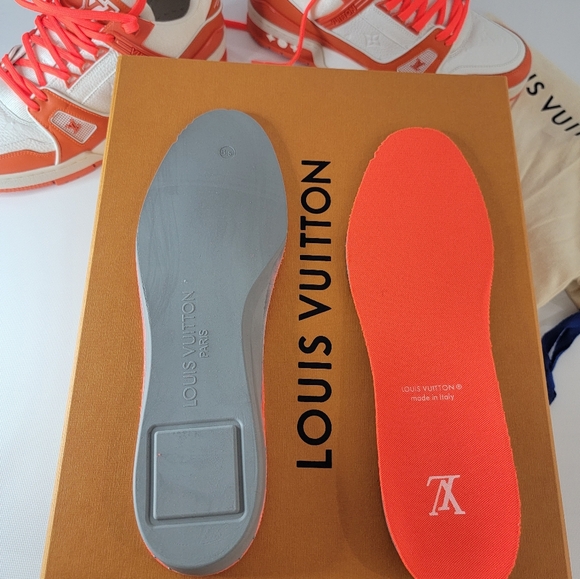 LOUIS VUITTON TRAINER SNEAKER  ORANGE Sty 1A9VN5 BY VIRGIL ABLOH - Picture 11 of 16